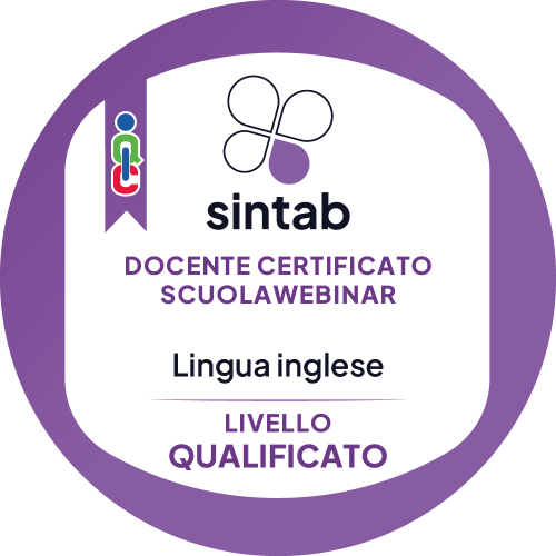 Lingua inglese - Docente certificato Scuolawebinar - Livello QUALIFICATO